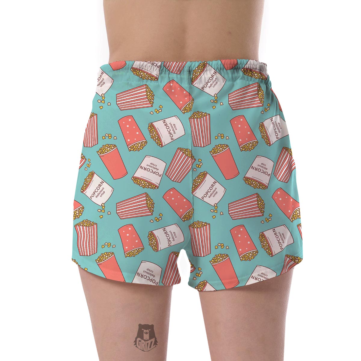 Popcorn Pastel Pattern Print Women's Shorts-grizzshop