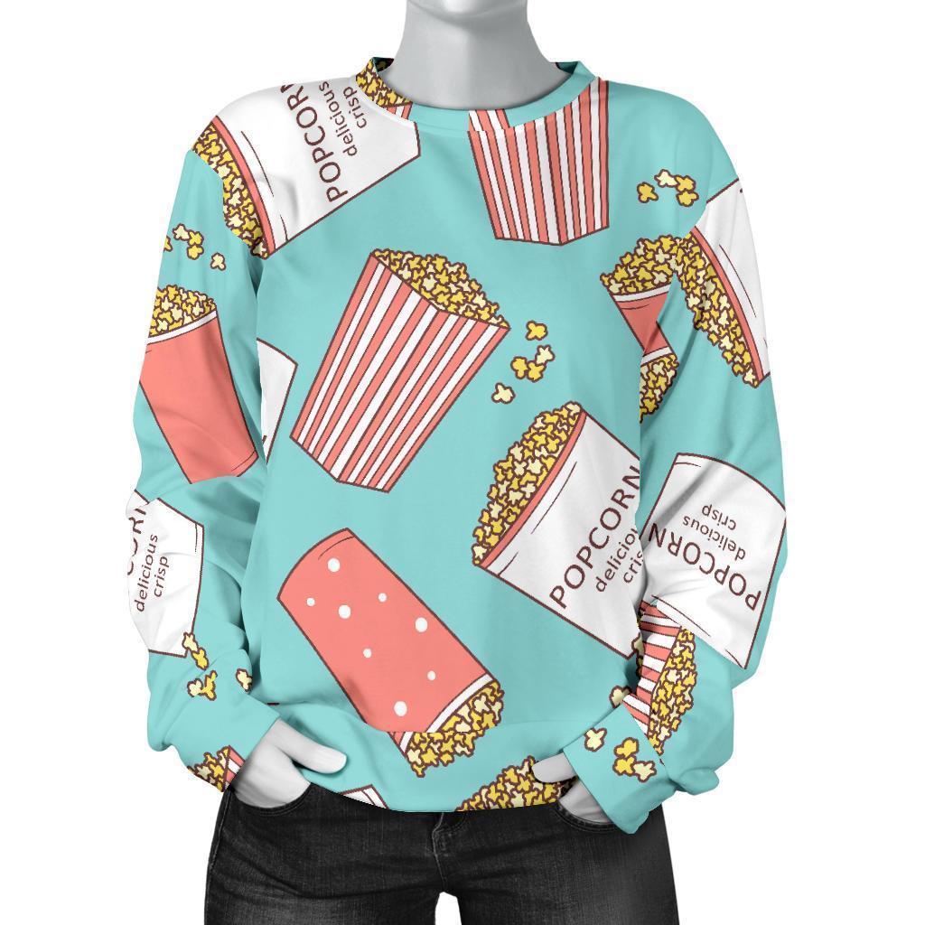 Popcorn Pastel Pattern Print Women's Sweatshirt-grizzshop