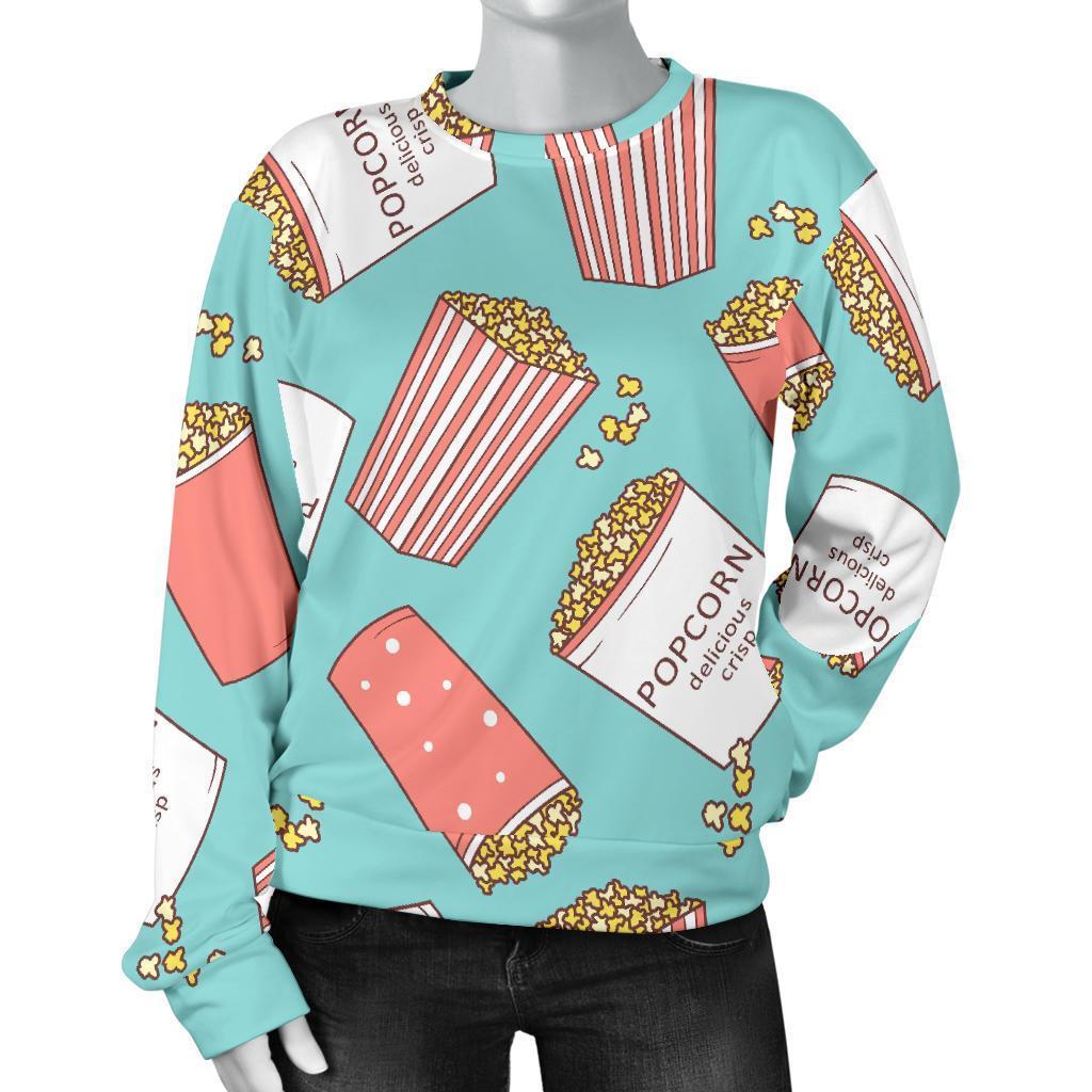 Popcorn Pastel Pattern Print Women's Sweatshirt-grizzshop