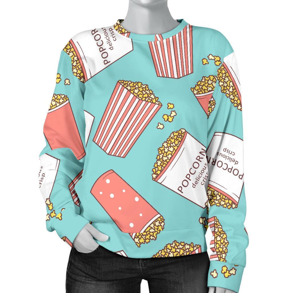 Popcorn Pastel Pattern Print Women's Sweatshirt-grizzshop