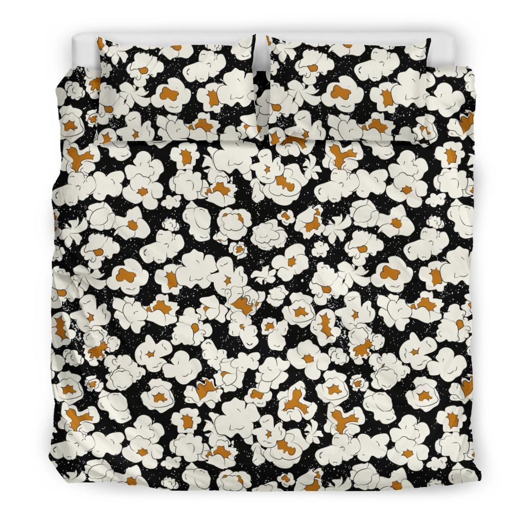 Popcorn Pattern Print Duvet Cover Bedding Set-grizzshop