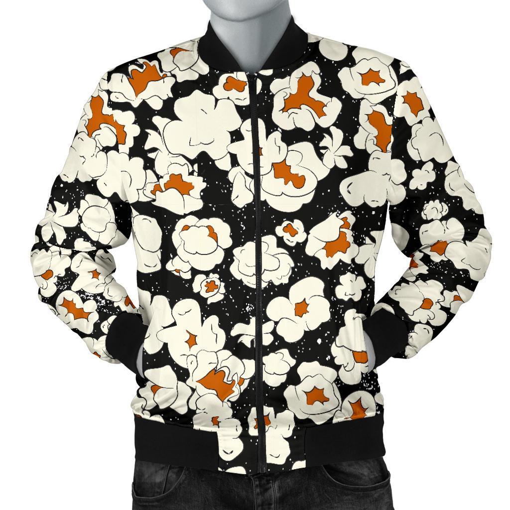 Popcorn Pattern Print Men's Bomber Jacket-grizzshop