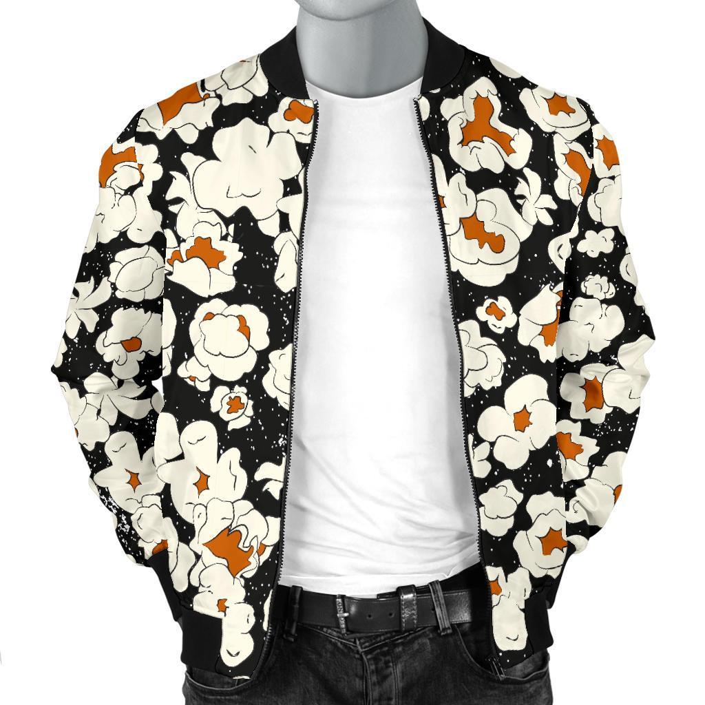 Popcorn Pattern Print Men's Bomber Jacket-grizzshop