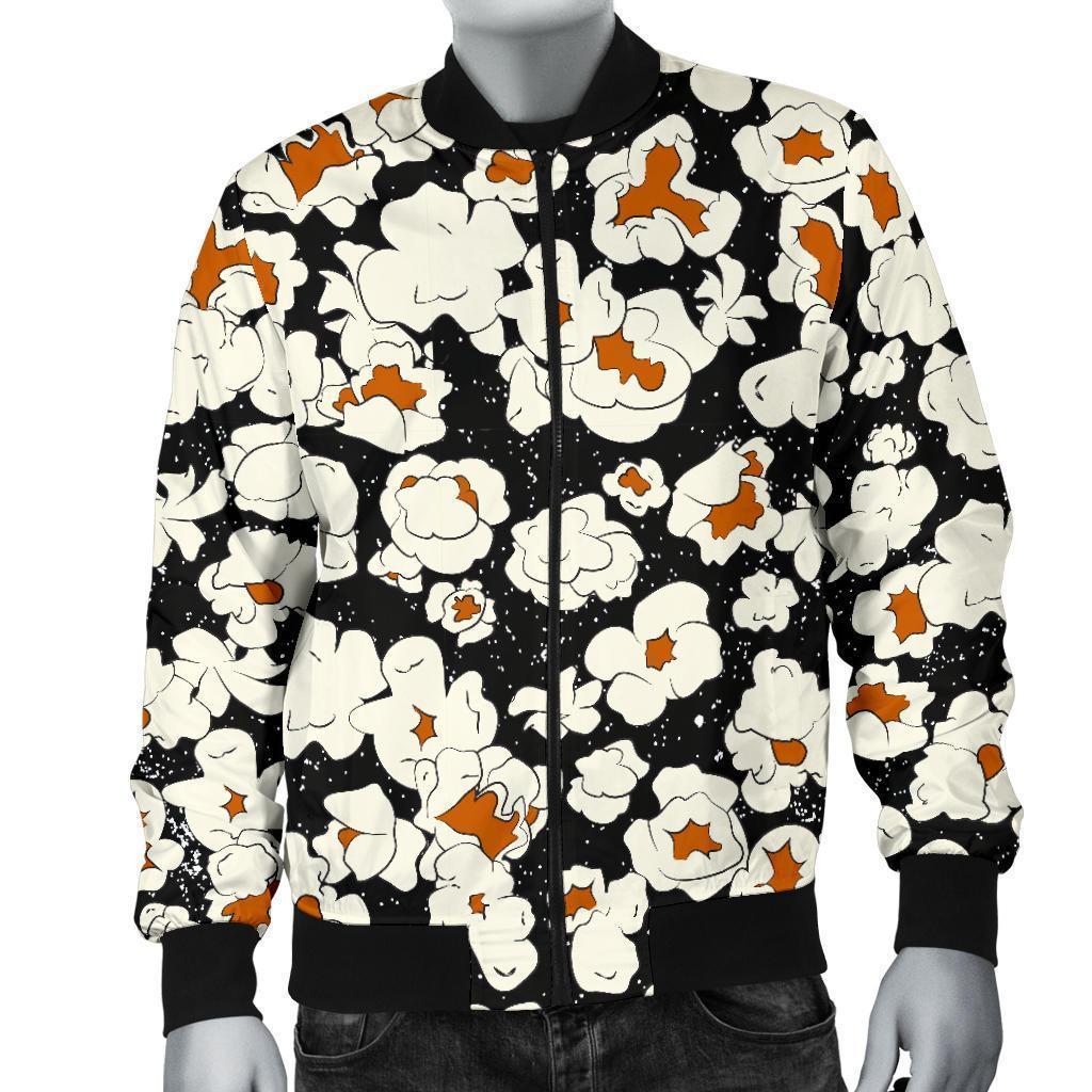 Popcorn Pattern Print Men's Bomber Jacket-grizzshop