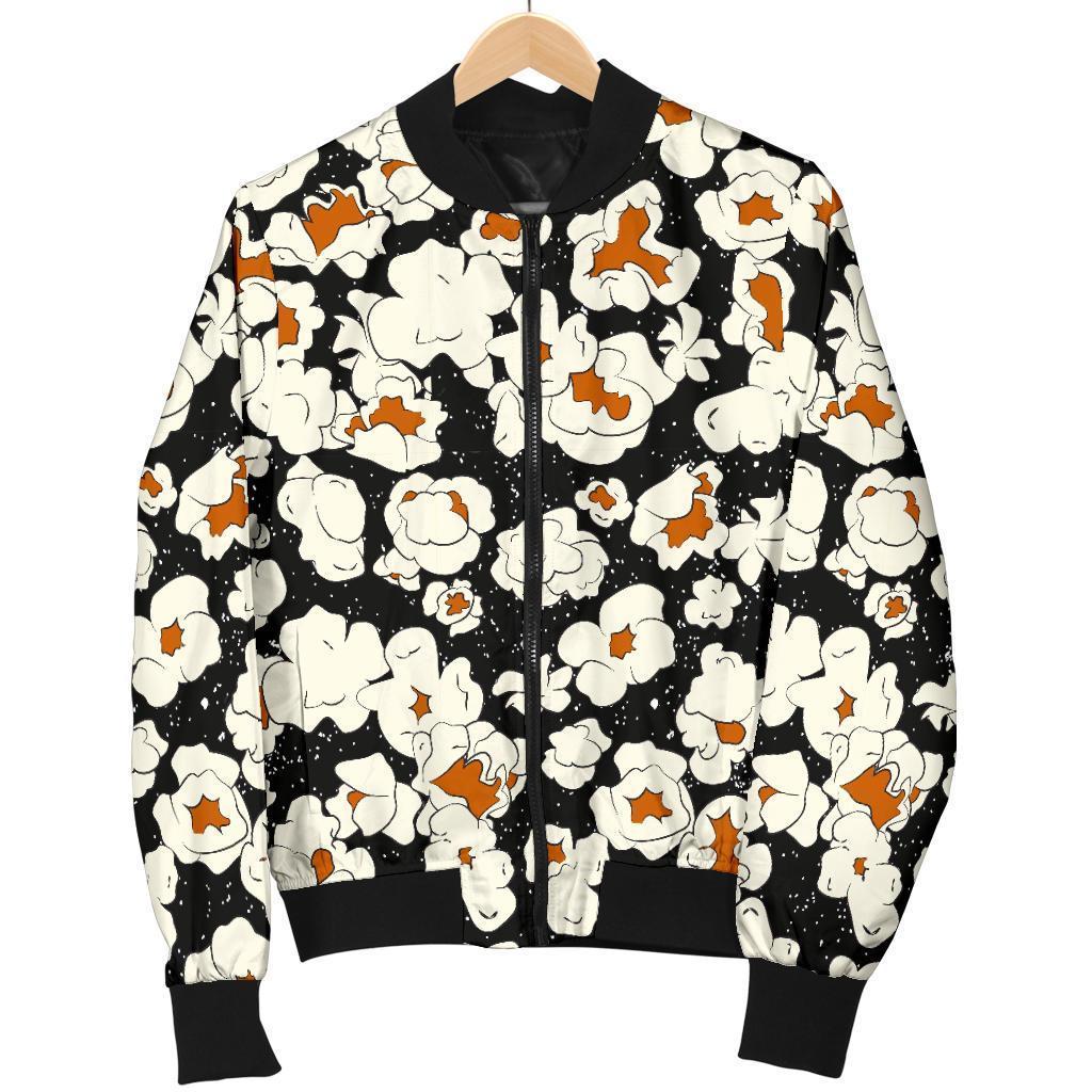 Popcorn Pattern Print Men's Bomber Jacket-grizzshop