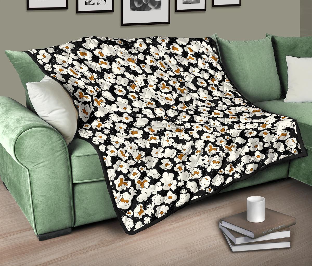 Popcorn Pattern Print Quilt-grizzshop