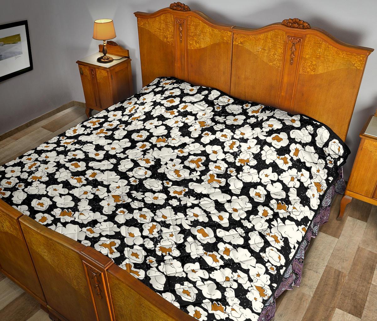 Popcorn Pattern Print Quilt-grizzshop