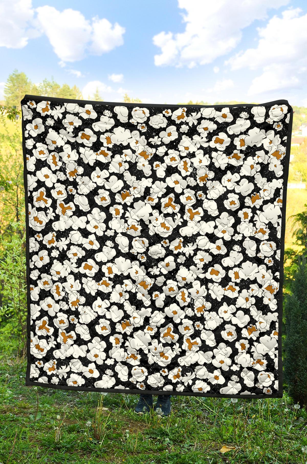 Popcorn Pattern Print Quilt-grizzshop