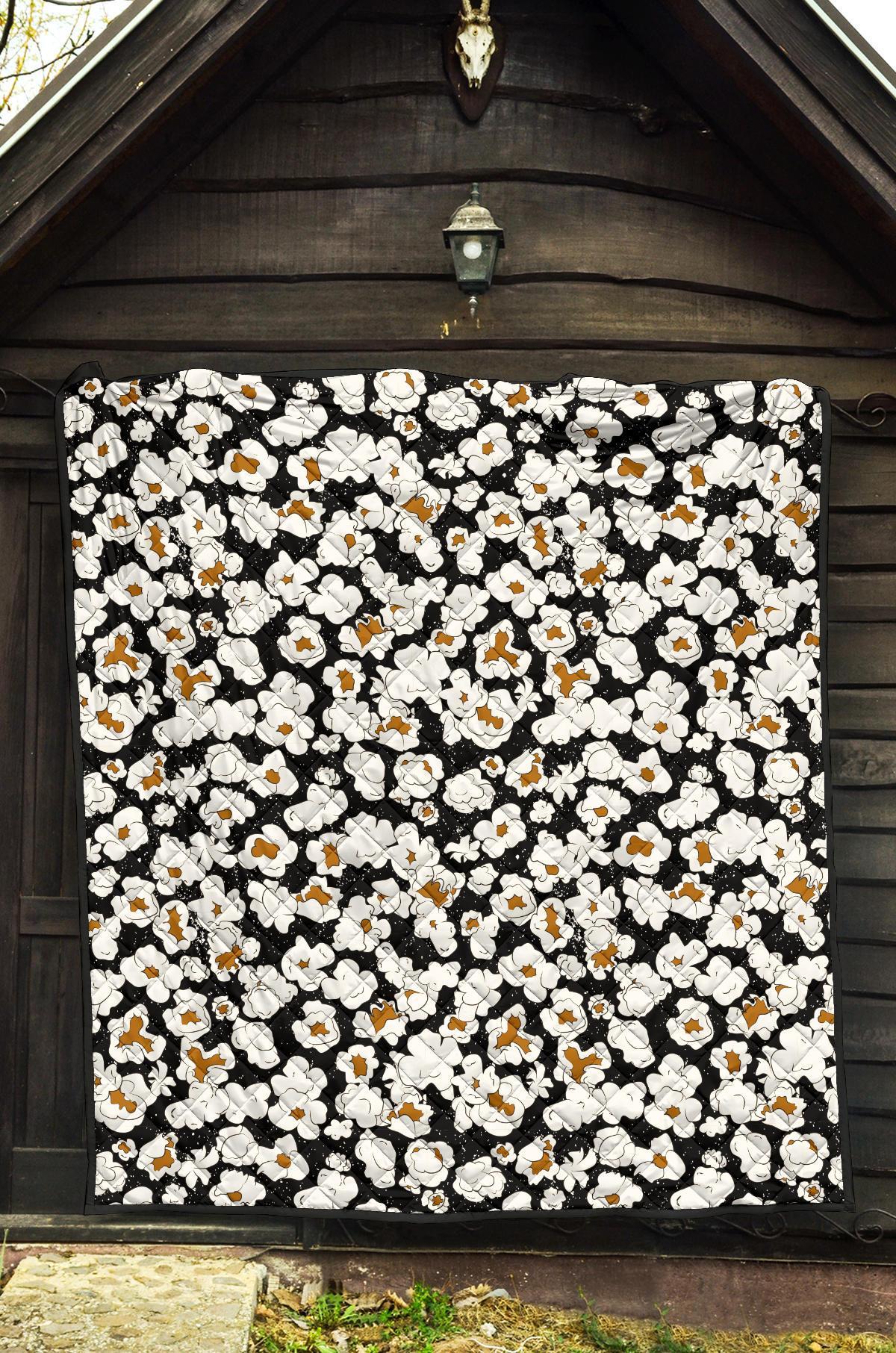 Popcorn Pattern Print Quilt-grizzshop