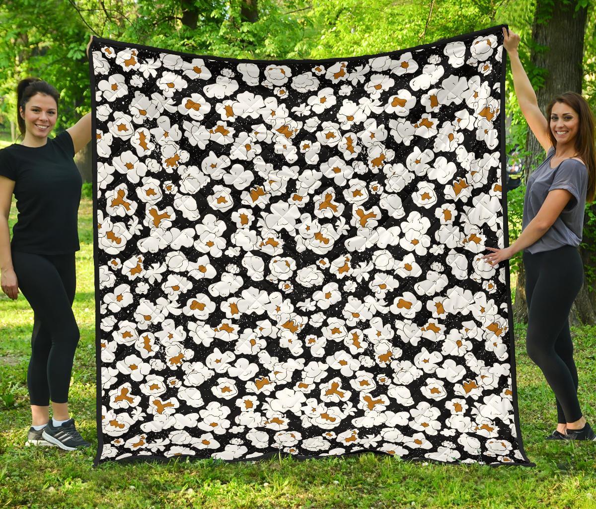 Popcorn Pattern Print Quilt-grizzshop