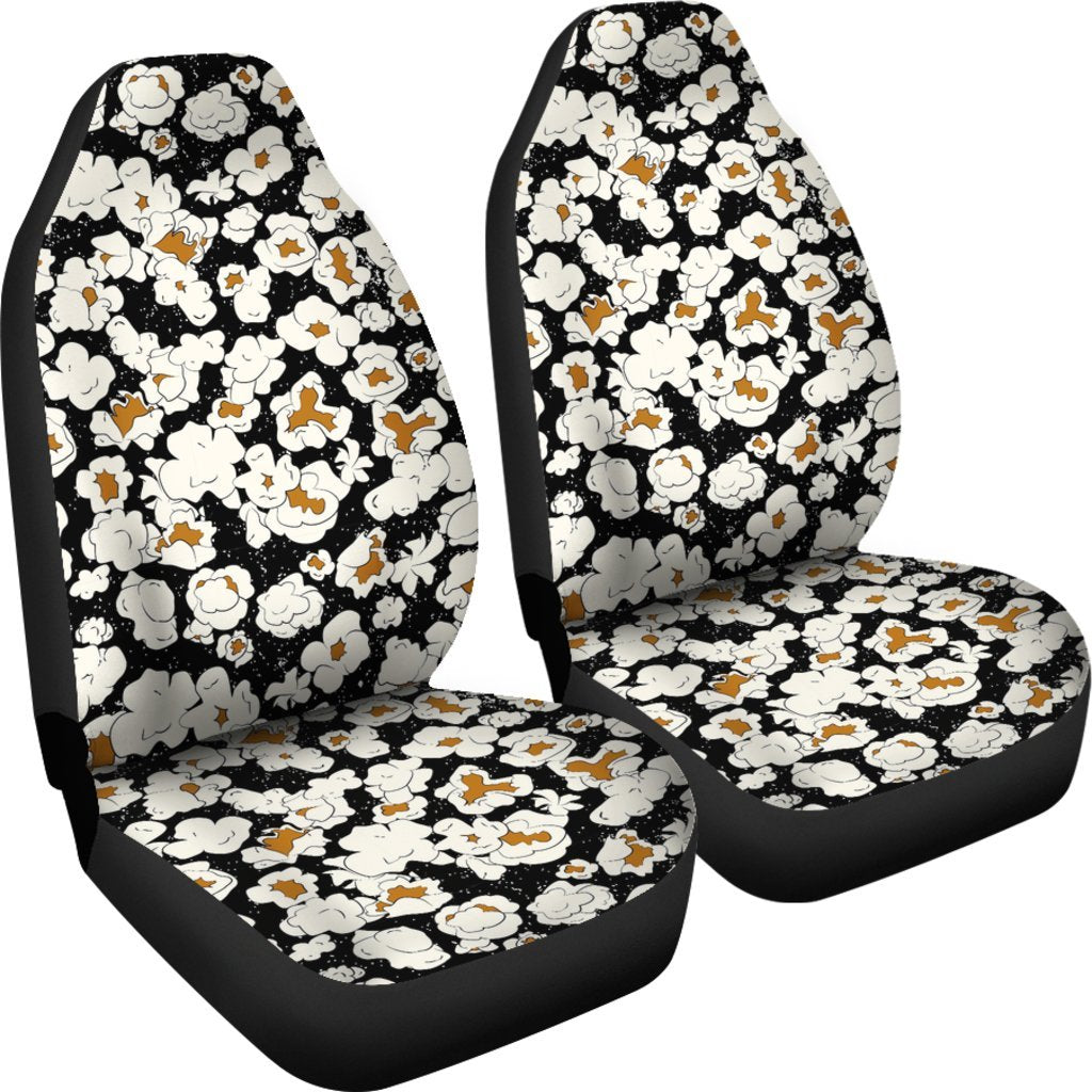 Popcorn Pattern Print Universal Fit Car Seat Covers-grizzshop