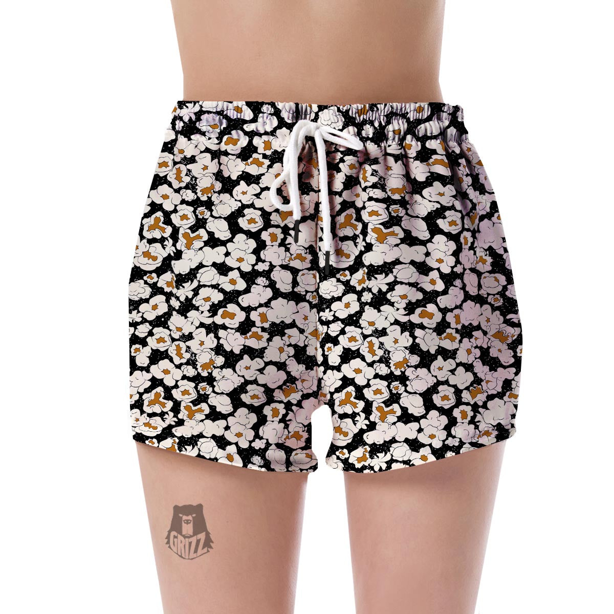 Popcorn Pattern Print Women's Shorts-grizzshop