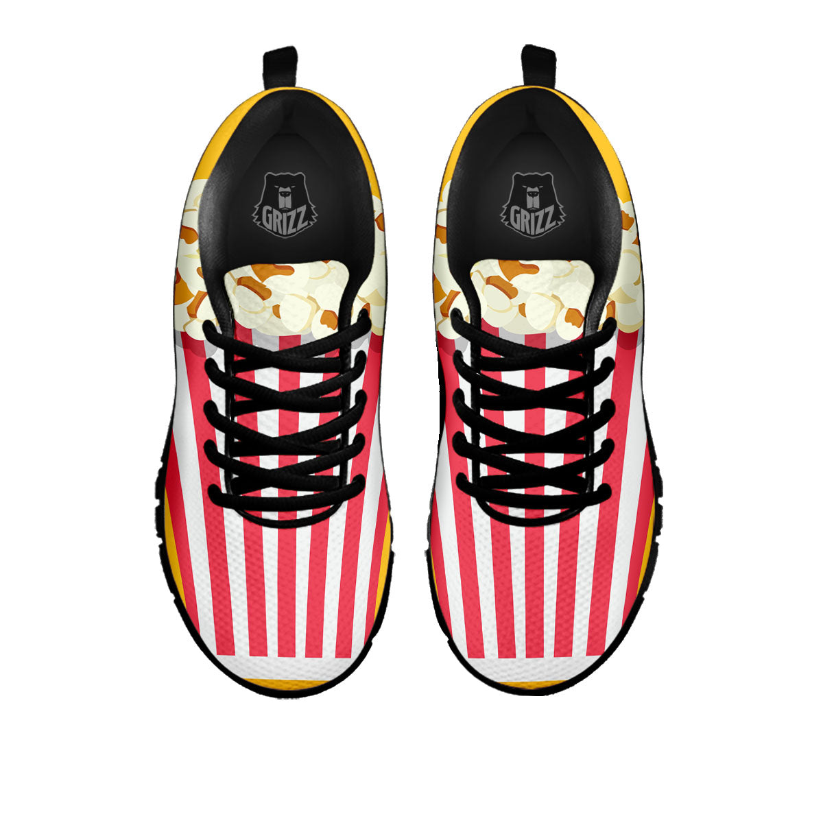 Popcorn Print Black Sneaker-grizzshop