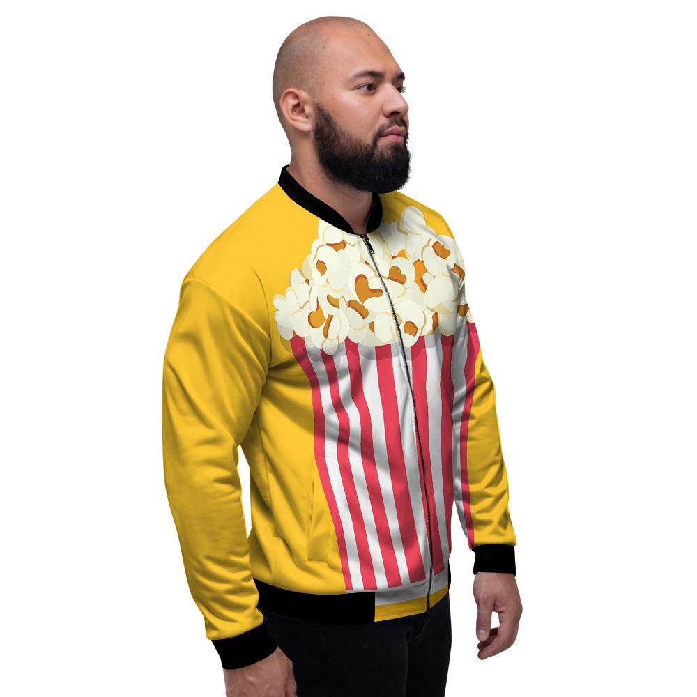 Popcorn Print Men's Bomber Jacket-grizzshop