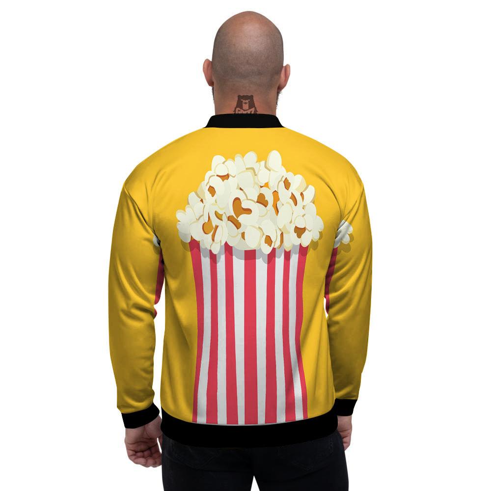 Popcorn Print Men's Bomber Jacket-grizzshop