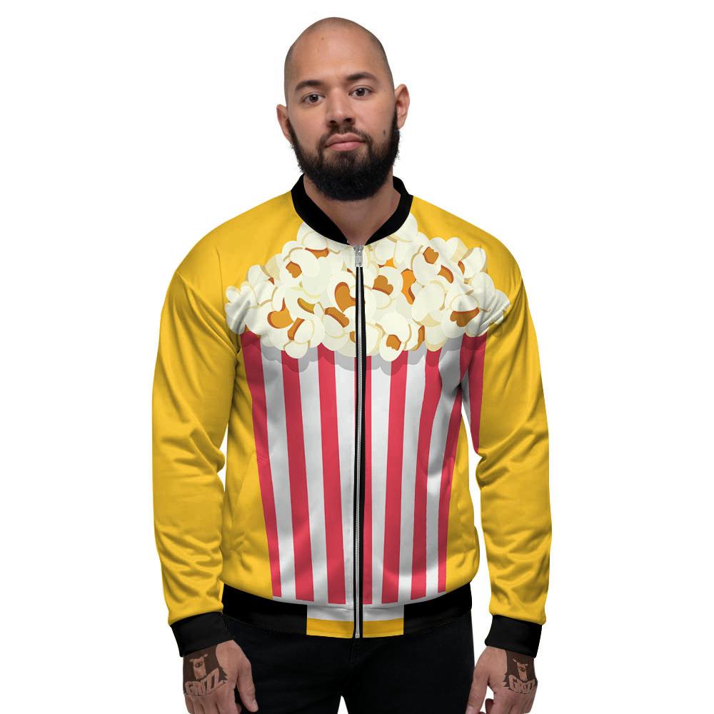 Popcorn Print Men's Bomber Jacket-grizzshop