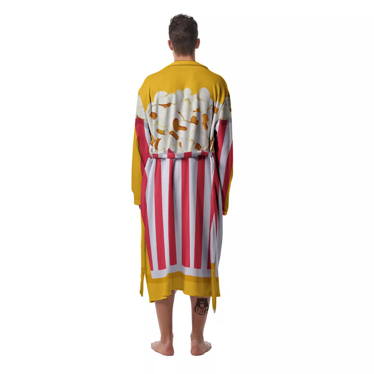 Popcorn Print Men's Robe-grizzshop
