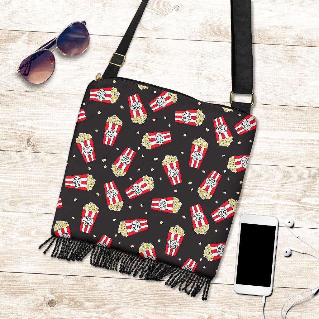 Popcorn Print Pattern Crossbody bags-grizzshop