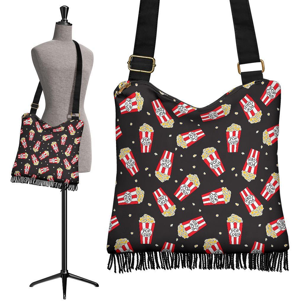 Popcorn Print Pattern Crossbody bags-grizzshop