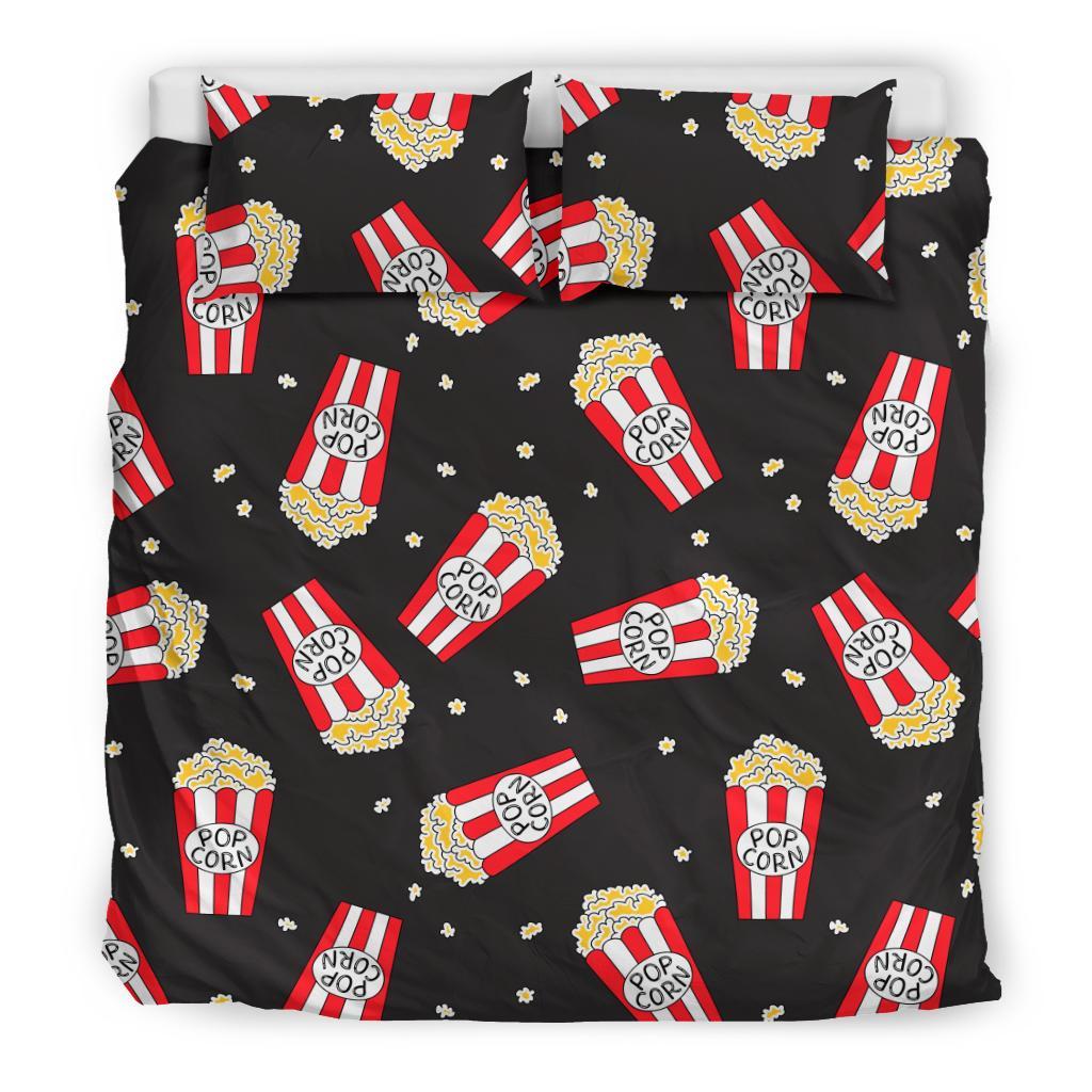 Popcorn Print Pattern Duvet Cover Bedding Set-grizzshop