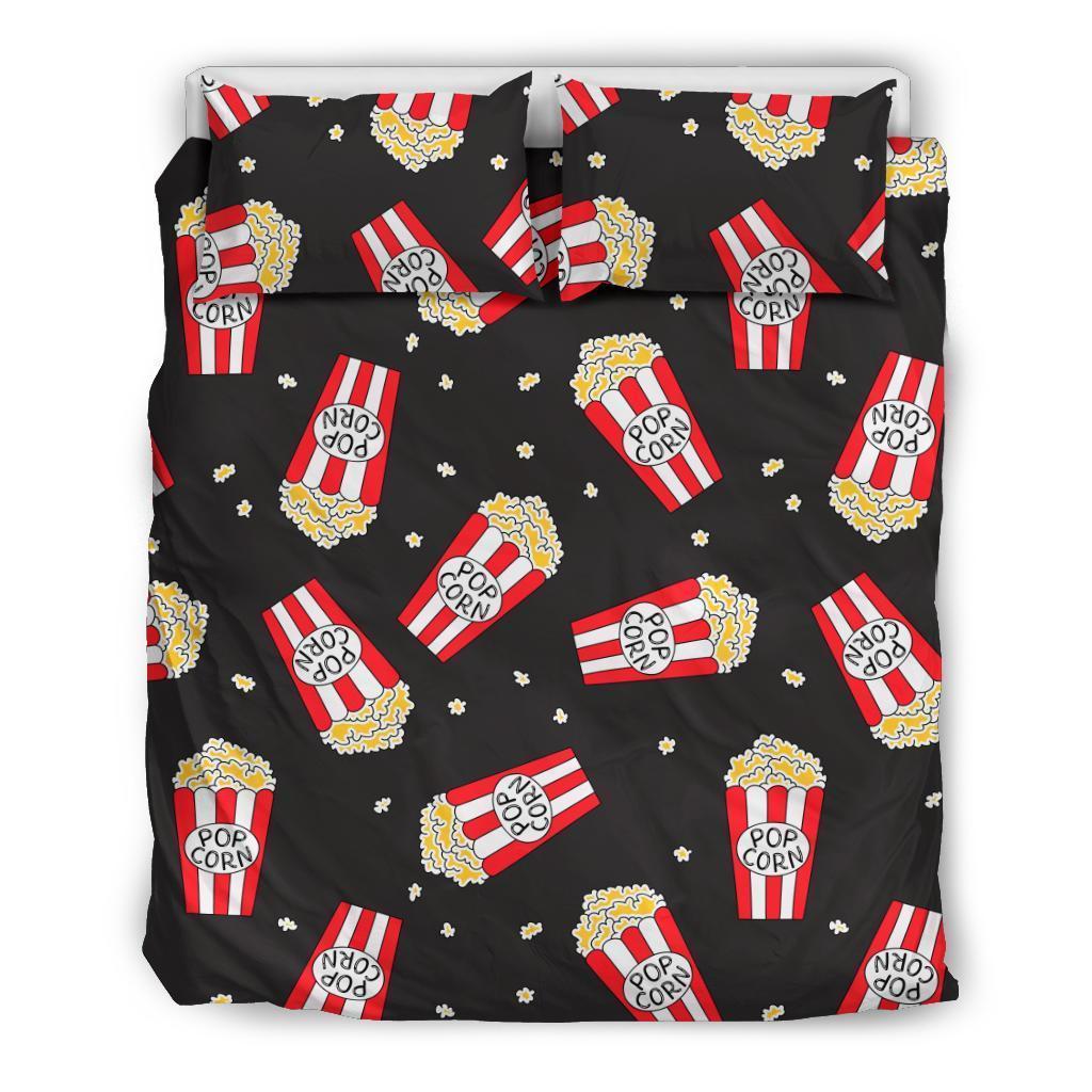 Popcorn Print Pattern Duvet Cover Bedding Set-grizzshop