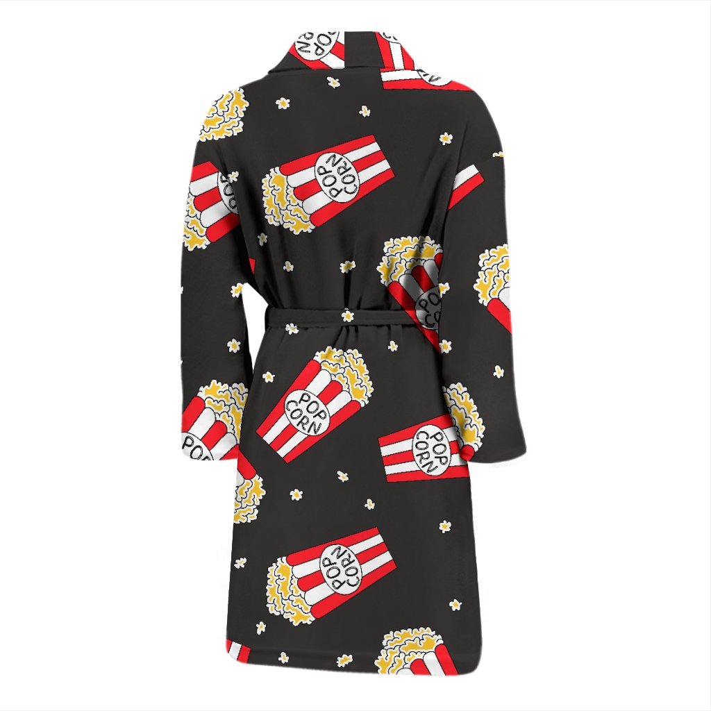 Popcorn Print Pattern Men Long Robe-grizzshop