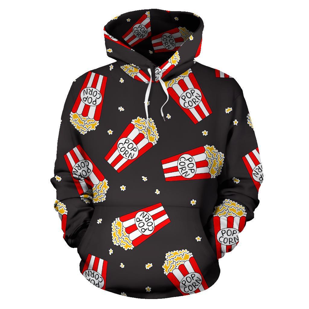 Popcorn Print Pattern Men Women Pullover Hoodie-grizzshop