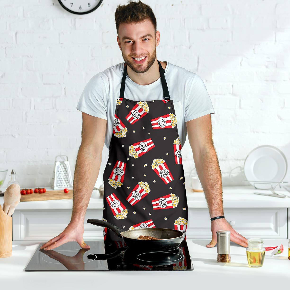 Popcorn Print Pattern Men's Apron-grizzshop