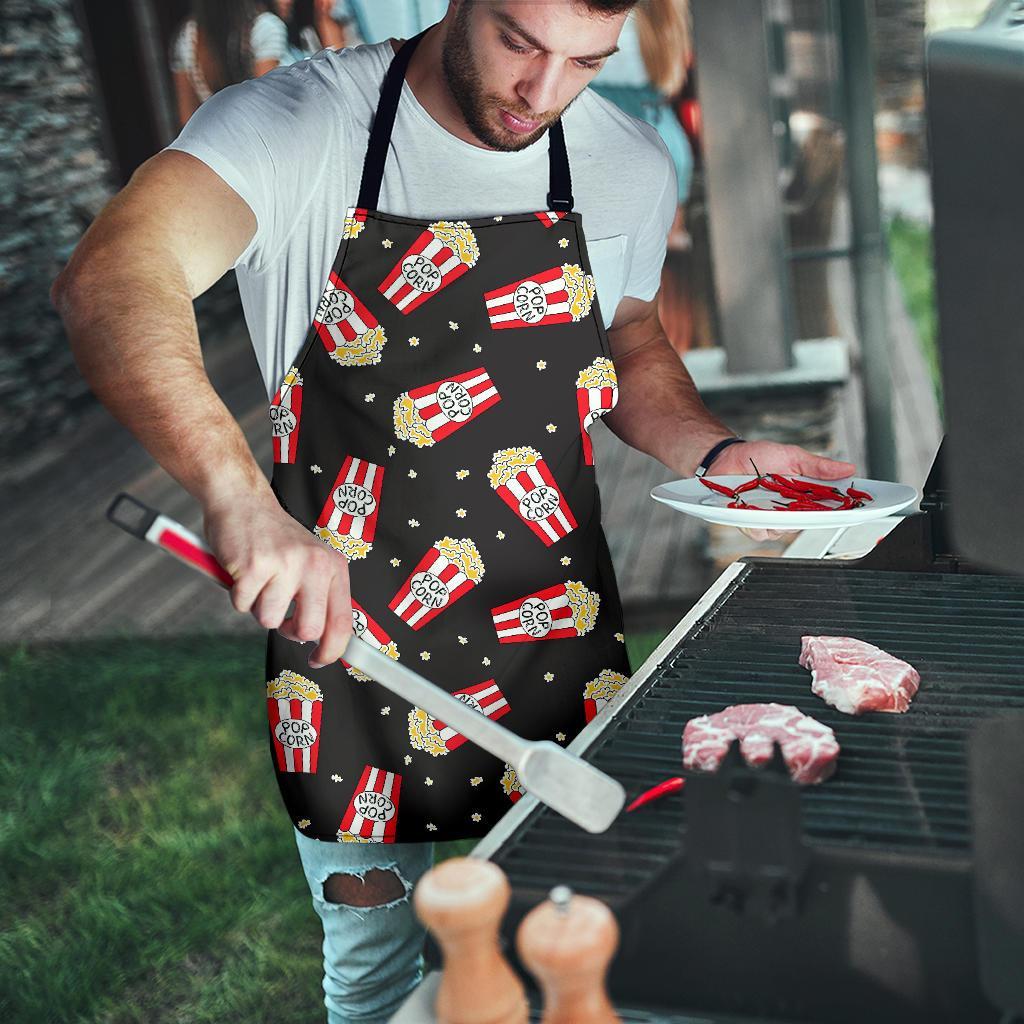 Popcorn Print Pattern Men's Apron-grizzshop