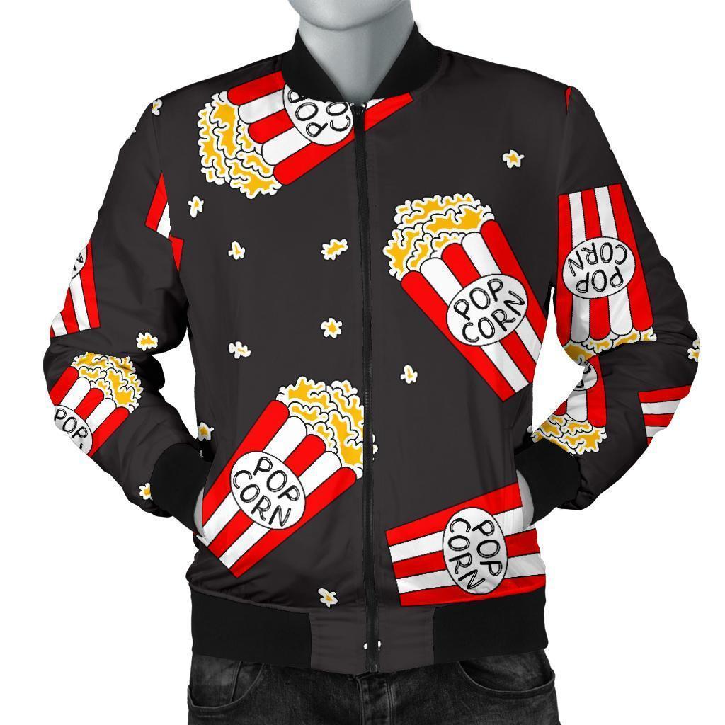 Popcorn Print Pattern Men's Bomber Jacket-grizzshop