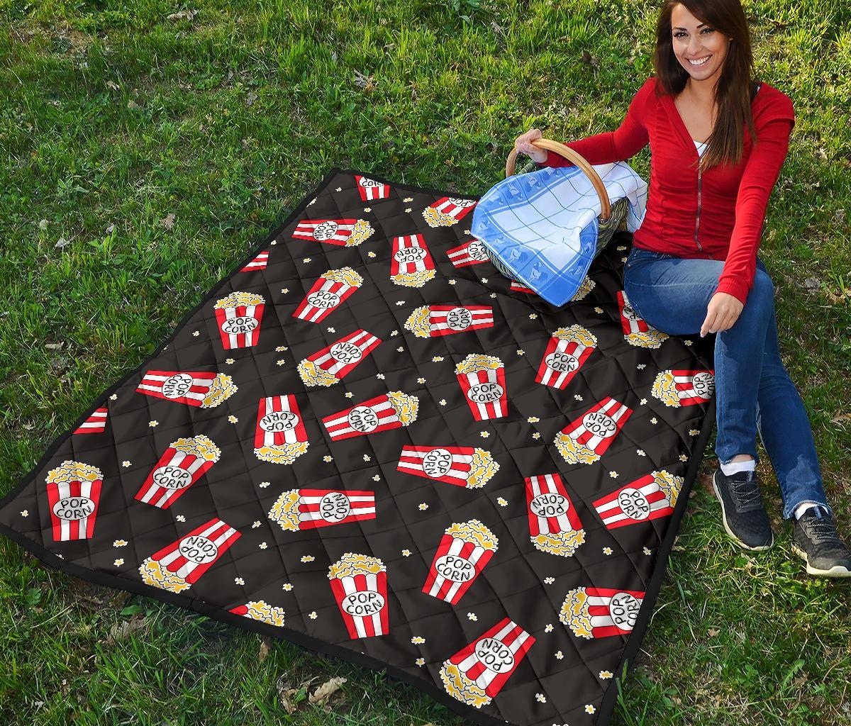 Popcorn Print Pattern Quilt-grizzshop