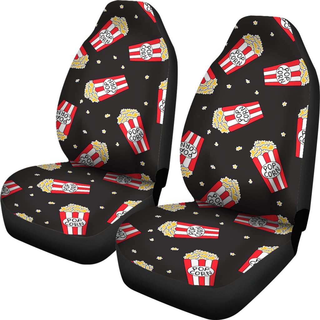 Popcorn Print Pattern Universal Fit Car Seat Covers-grizzshop