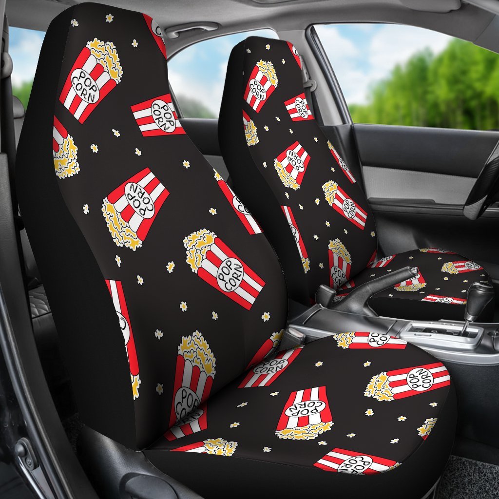 Popcorn Print Pattern Universal Fit Car Seat Covers-grizzshop