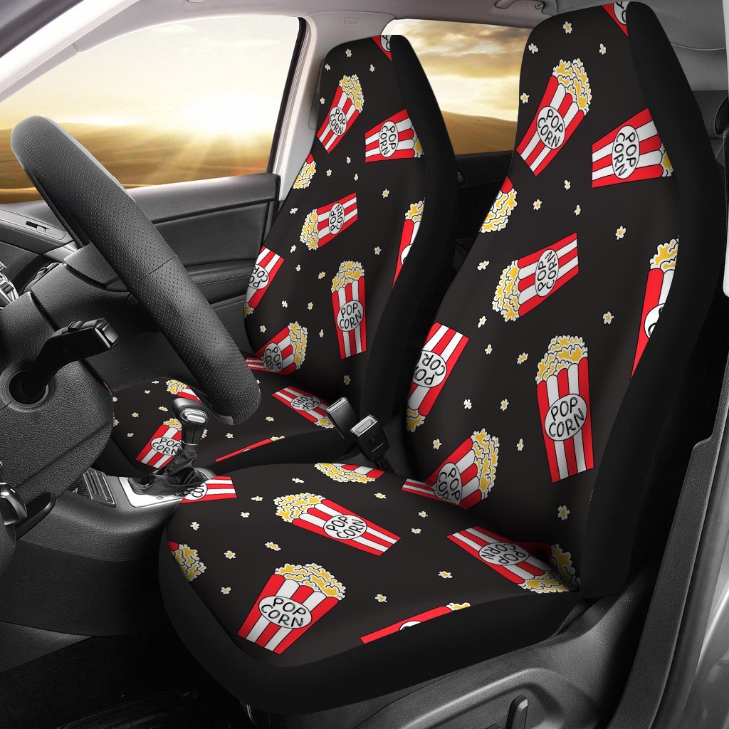 Popcorn Print Pattern Universal Fit Car Seat Covers-grizzshop