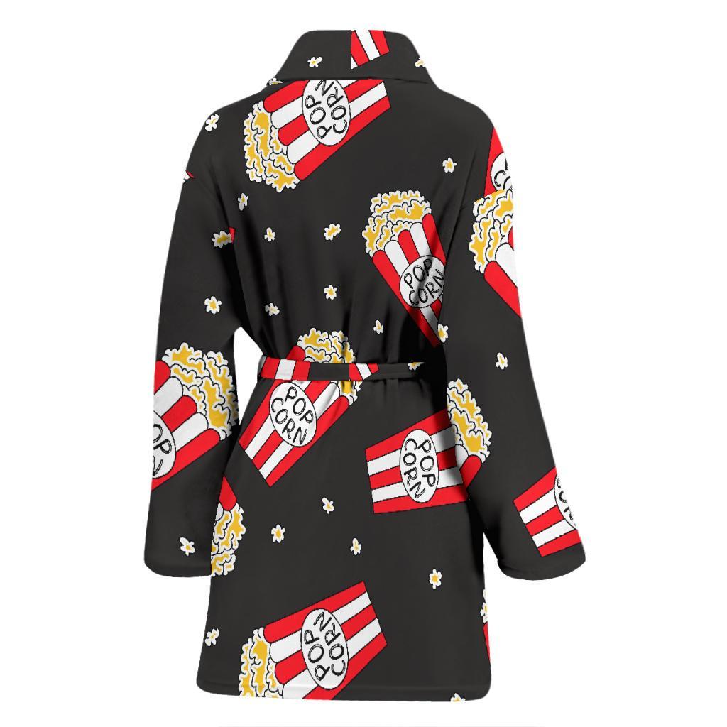 Popcorn Print Pattern Women Long Robe-grizzshop