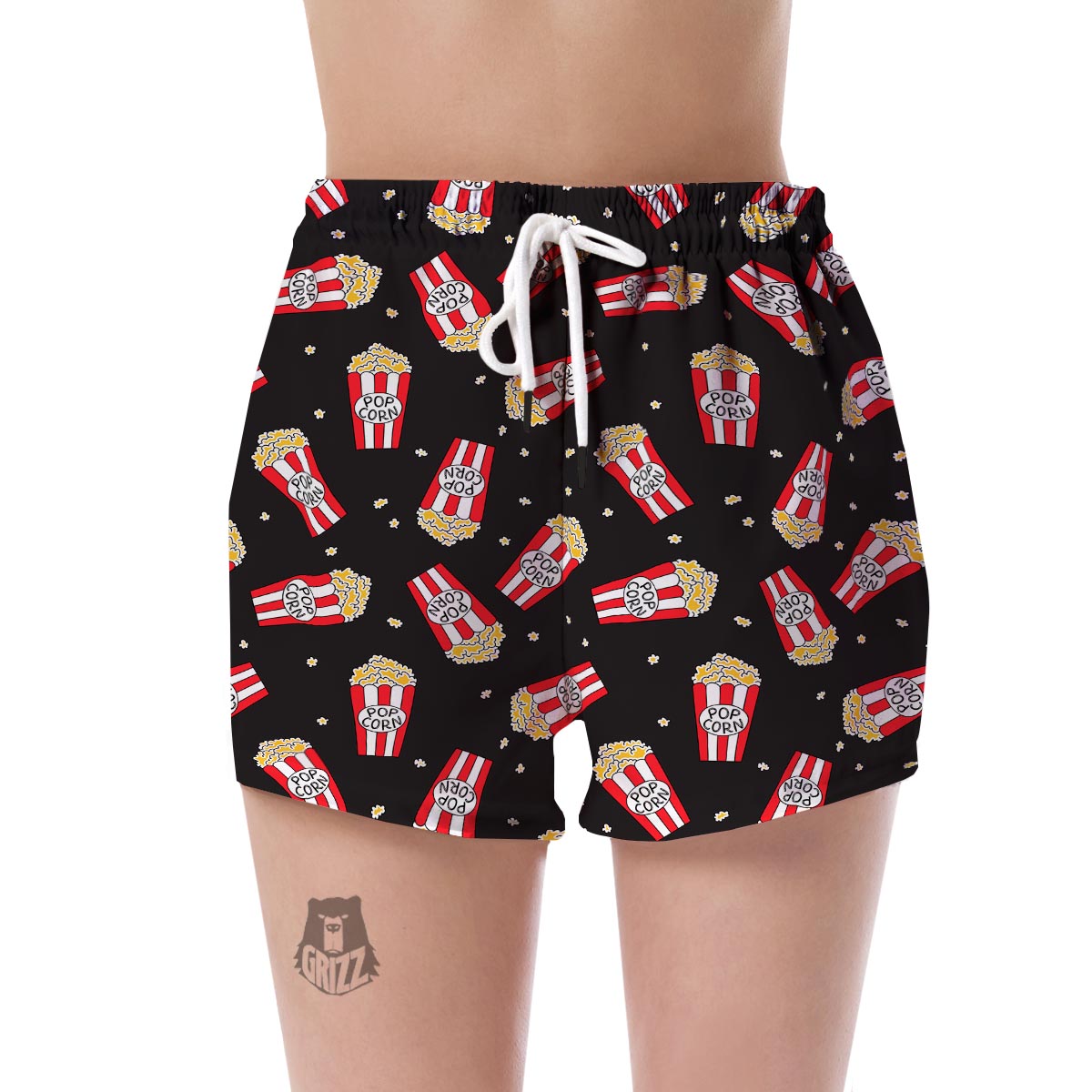Popcorn Print Pattern Women's Shorts-grizzshop