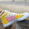 Popcorn Print White High Top Shoes-grizzshop