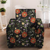 Poppy Floral Print Armchair Cover-grizzshop