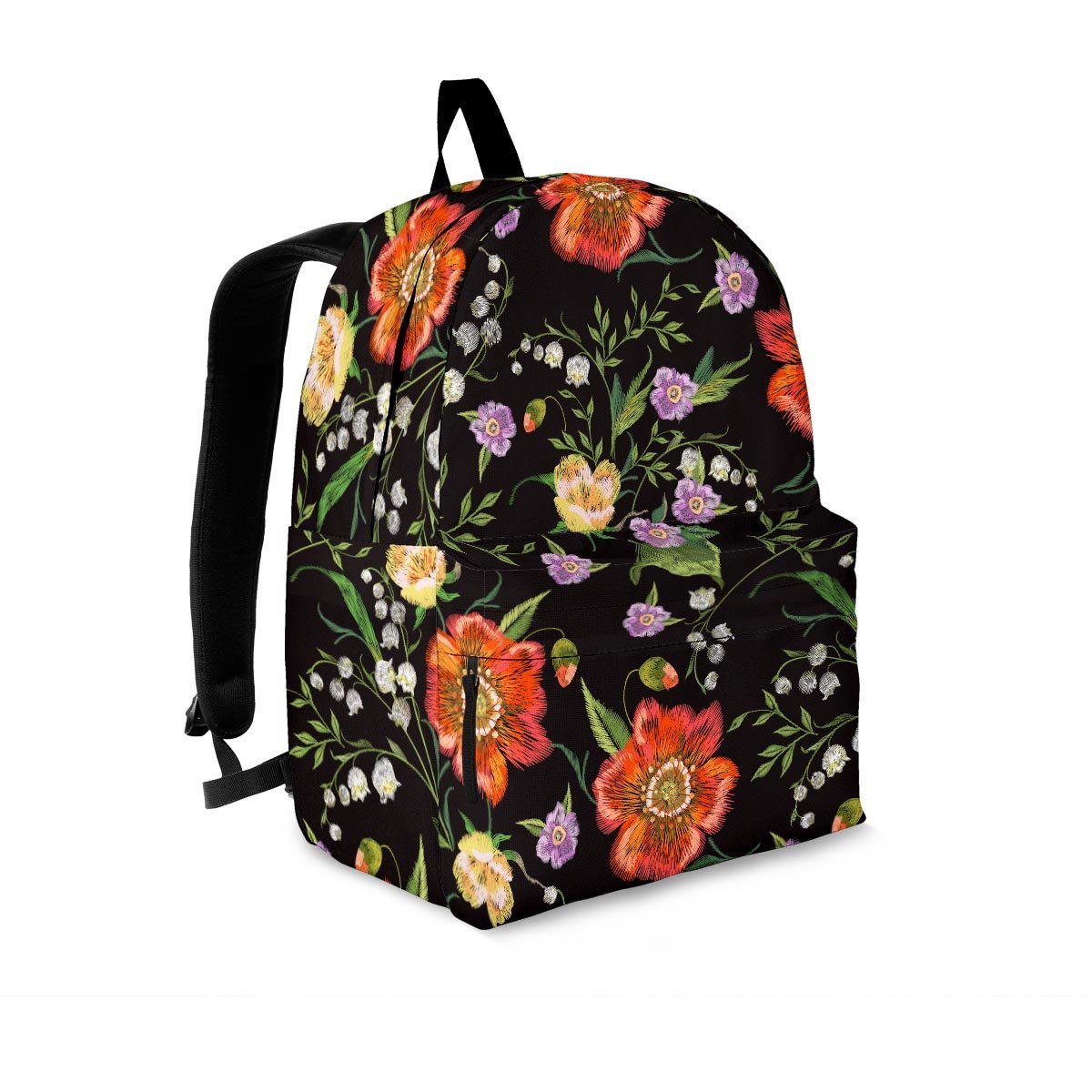 Poppy Floral Print Backpack-grizzshop