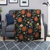 Poppy Floral Print Blanket-grizzshop