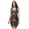 Poppy Floral Print Bodycon Dress-grizzshop