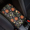 Poppy Floral Print Car Console Cover-grizzshop