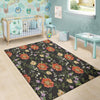 Poppy Floral Print Floor Mat-grizzshop