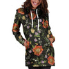 Poppy Floral Print Hoodie Dress-grizzshop