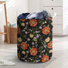 Poppy Floral Print Laundry Basket-grizzshop