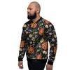 Poppy Floral Print Men's Bomber Jacket-grizzshop