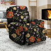 Poppy Floral Print Recliner Cover-grizzshop