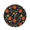 Poppy Floral Print Round Rug-grizzshop