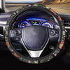 Poppy Floral Print Steering Wheel Cover-grizzshop