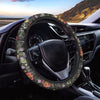 Poppy Floral Print Steering Wheel Cover-grizzshop